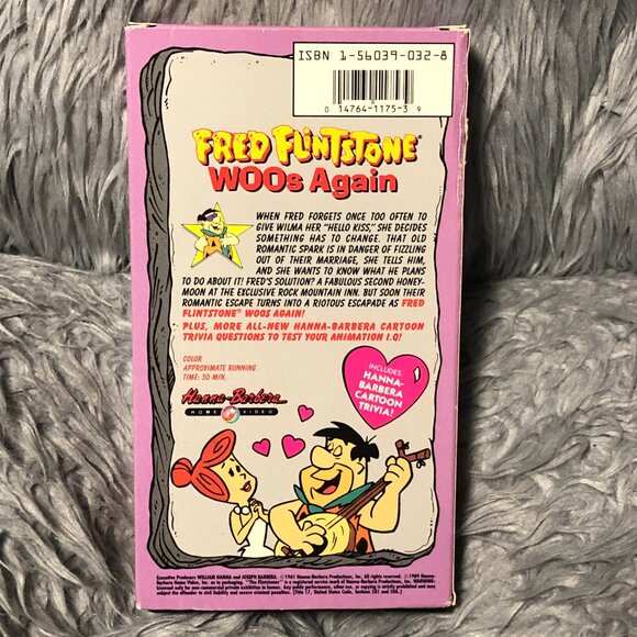 Fred Flintstone Woos Again VHS Video Hanna-Barbera Cartoon 1989 - Picture 2 of 5